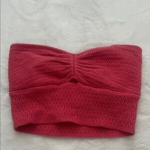 American Eagle coral Knit Bandeau crochet tube Top